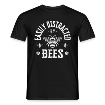 Facilement distrait par les abeilles - T-shirt homme - noir - Devant - AI Model Male 178 light (178cm)