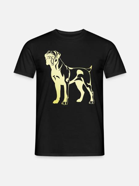 Bullmastiff Dog Silhouette - Men's T-Shirt - black