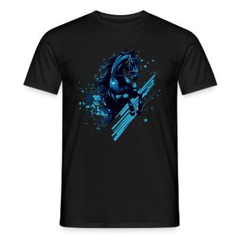 Horse Equestrian Sport Show Jumping Rider Rider - Men's T-Shirt - black - Front - AI Model Male 178 light (178cm)