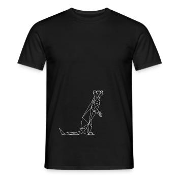 Hipster Wiesel geometrisch - Männer T-Shirt - Schwarz - Vorne - AI Model Male 178 light (178cm)