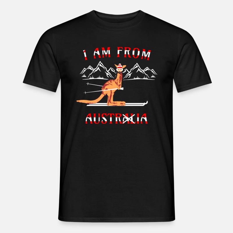 I Am From Austria Känguru - Männer T-Shirt - Schwarz