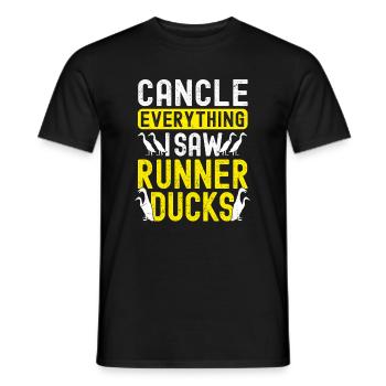 Running Duck Duck Holders - Men's T-Shirt - black - Front - AI Model Male 178 light (178cm)