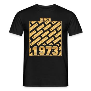 1973 - Männer T-Shirt - Schwarz - Vorne - AI Model Male 178 light (178cm)