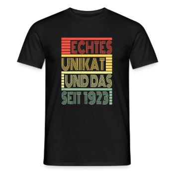 Echtes Unikat Seit 1923 Geboren 1923 Geburtstag - Männer T-Shirt - Schwarz - Vorne - AI Model Male 178 light (178cm)