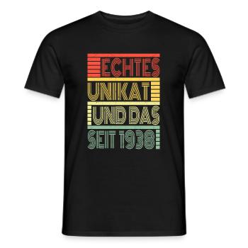 Truly unique since 1938 Born 1938 Birthday - Men's T-Shirt - black - Front - AI Model Male 178 light (178cm)
