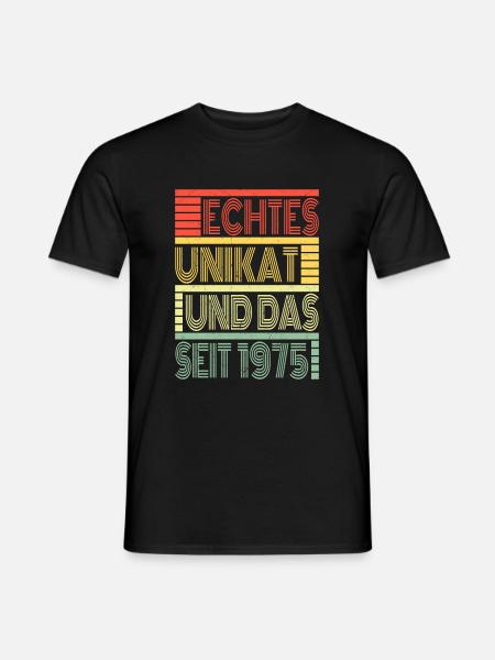 Echtes Unikat Seit 1975 Geboren 1975 Geburtstag - Männer T-Shirt - Schwarz