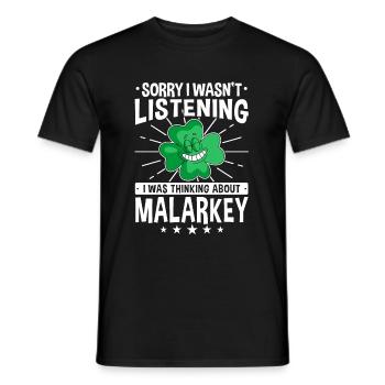 St. Patrick's Day Shirt Malarkey Clover Gift - Men's T-Shirt - black - Front - AI Model Male 178 light (178cm)