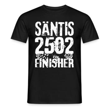 Säntis 2502 Finisher Alpstein Wanderer Climb - Men's T-Shirt - black - Front - AI Model Male 178 light (178cm)