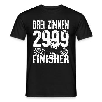 Three Peaks Tre Cime di Lavaredo 2999 Hiking Mountain - Men's T-Shirt - black - Front - AI Model Male 178 light (178cm)