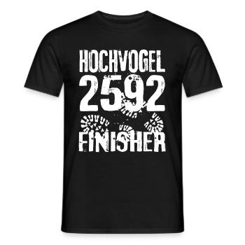 Hochvogel 2592 Finisher Allgäu Randonnée Alpes Montagne - T-shirt homme - noir - Devant - AI Model Male 178 light (178cm)