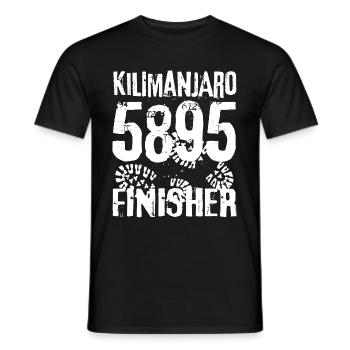 Kilimanjaro Mountaineering Hiking in Tanzania Kenya - Men's T-Shirt - black - Front - AI Model Male 178 light (178cm)