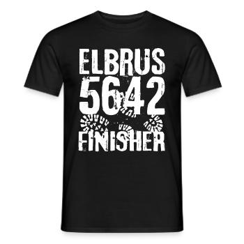 Mount Elbrus Kaukasus Bergsteiger Bergsteigen Berg - Männer T-Shirt - Schwarz - Vorne - AI Model Male 178 light (178cm)