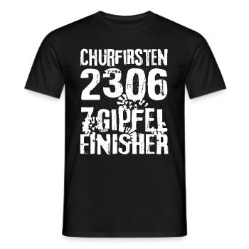 Churfirsten 7 Gipfel Finisher Alpstein Schweiz - Männer T-Shirt - Schwarz - Vorne - AI Model Male 178 light (178cm)