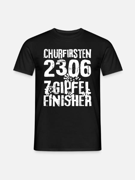 Churfirsten 7 Gipfel Finisher Alpstein Schweiz - Männer T-Shirt - Schwarz