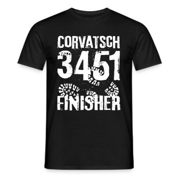 Piz Corvatsch Graubünden Bernina Gruppe Engadin - Männer T-Shirt - Schwarz - Vorne - AI Model Male 178 light (178cm)