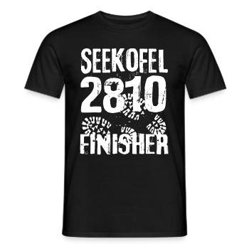 Seekofel Croda del Becco Sas dla Porta Dolomiten - Männer T-Shirt - Schwarz - Vorne - AI Model Male 178 light (178cm)