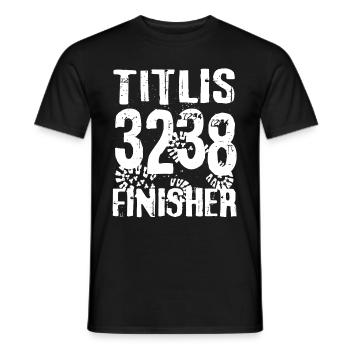 Titlis Engelberg Sustenpass Urner Alpen Schweiz - Männer T-Shirt - Schwarz - Vorne - AI Model Male 178 light (178cm)