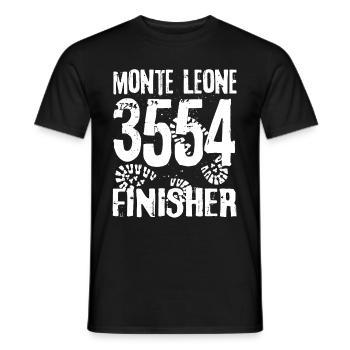 Monte Leone Finisher Valais Mountaineer Suisse - T-shirt homme - noir - Devant - AI Model Male 178 light (178cm)