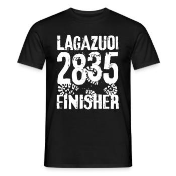 Lagazuoi Dolomites Hiking Mountaineering South Tyrol - Men's T-Shirt - black - Front - AI Model Male 178 light (178cm)