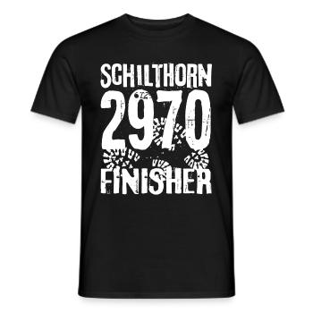 Schilthorn Piz Gloria Lauterbrunnen Mountaineer - Men's T-Shirt - black - Front - AI Model Male 178 light (178cm)