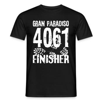 Gran Paradiso Mountain National Park Italy Valle d'Aosta - Men's T-Shirt - black - Front - AI Model Male 178 light (178cm)