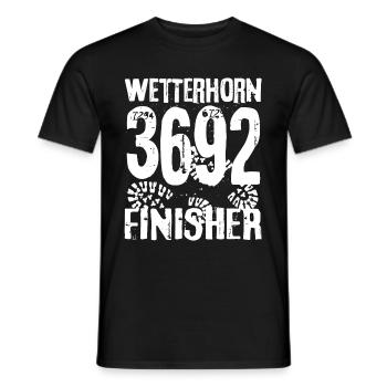 Wetterhorn wandern Berner Oberland Grindelwald - Männer T-Shirt - Schwarz - Vorne - AI Model Male 178 light (178cm)