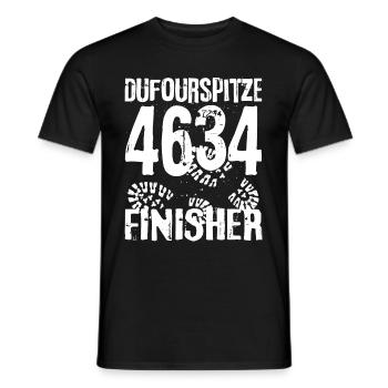 Dufourspitze Monte Rosa Bergsteiger Wallis Berg - Männer T-Shirt - Schwarz - Vorne - AI Model Male 178 light (178cm)