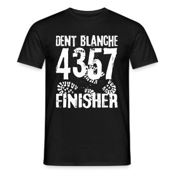 Dent Blanche Mountain Valais Switzerland 4000 Mountaineers - Men's T-Shirt - black - Front - AI Model Male 178 light (178cm)