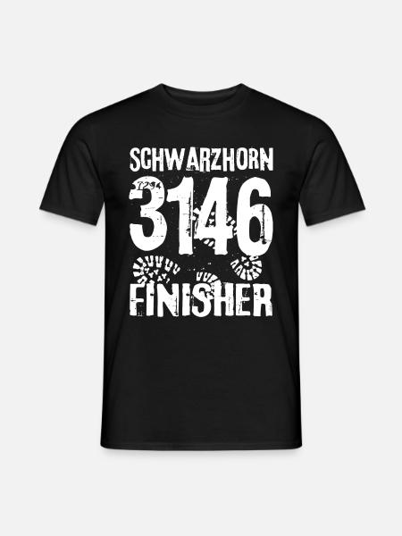 Flüela Schwarzhorn Bergsteiger Berg Albula Davos - Männer T-Shirt - Schwarz