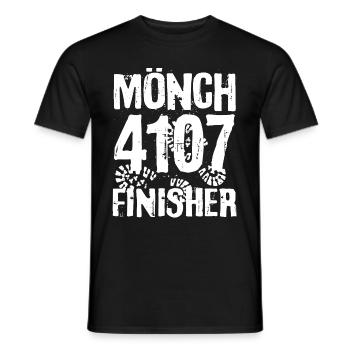 Mönch Berg Finisher Eiger Jungfrau Berner Oberland - Männer T-Shirt - Schwarz - Vorne - AI Model Male 178 light (178cm)