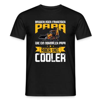 Baggerlader Fahrender Papa - Männer T-Shirt - Schwarz - Vorne - AI Model Male 178 light (178cm)