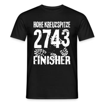 Hohe Kreuzspitze Punta Altacroce Meran Dolomiten - Männer T-Shirt - Schwarz - Vorne - AI Model Male 178 light (178cm)