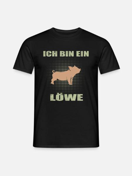 Wildschwein Löwe Berlin Verwechslung Irrtum Löwin - Männer T-Shirt - Schwarz