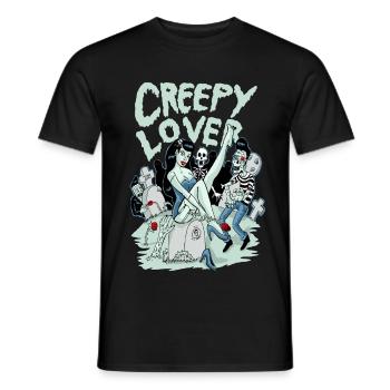 creepylover - T-shirt homme - noir - Devant - AI Model Male 178 light (178cm)