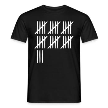 33 Geburtstag Strichliste - 33 Jahre alt - Männer T-Shirt - Schwarz - Vorne - AI Model Male 178 light (178cm)