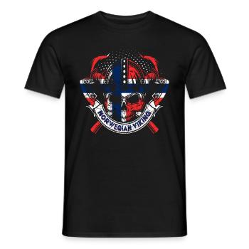 Norwegen Wikinger - Männer T-Shirt - Schwarz - Vorne - AI Model Male 178 light (178cm)