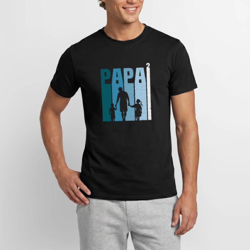 Padre e figlia e figlio, figlia e figlio T-shirt uomo