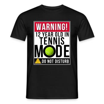 12 Year Old In Tennis Mode - Men's T-Shirt - black - Front - AI Model Male 178 light (178cm)