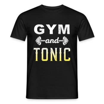 Gym et Tonic Workout Drink Exercice Santé Santé - T-shirt homme - noir - Devant - AI Model Male 178 light (178cm)