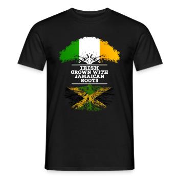 Iren mit jamaikanischen Wurzeln gewachsen - Männer T-Shirt - Schwarz - Vorne - AI Model Male 178 light (178cm)