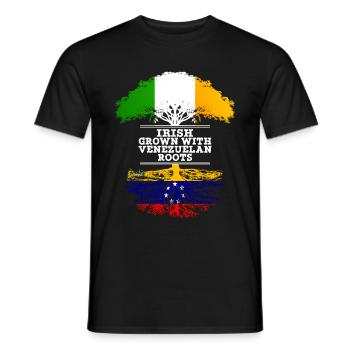 Iren mit venezolanischen Wurzeln gewachsen - Männer T-Shirt - Schwarz - Vorne - AI Model Male 178 light (178cm)