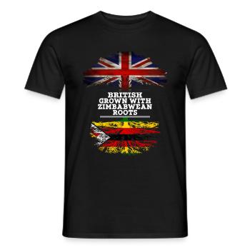 Britannique cultivé avec des racines zimbabwéennes - T-shirt homme - noir - Devant - AI Model Male 178 light (178cm)