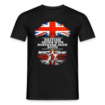 Britannique cultivée avec des racines nord-irlandaises - T-shirt homme - noir - Devant - AI Model Male 178 light (178cm)