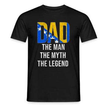 Vatertag von Bosnien und Herzegowina - Männer T-Shirt - Schwarz - Vorne - AI Model Male 178 light (178cm)