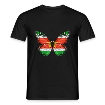 Schmetterlingsflagge von Surinam - Männer T-Shirt - Schwarz - Vorne - AI Model Male 178 light (178cm)