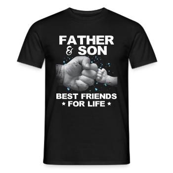 Père et Fils Meilleurs amis pour la vie - T-shirt homme - noir - Devant - AI Model Male 178 light (178cm)
