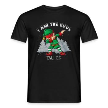 Je suis la grande et fraîche elfe - T-shirt homme - noir - Devant - AI Model Male 178 light (178cm)