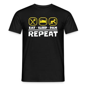 Goldwaschen Essen, Schlafen, Waschen, Wiederholen - Männer T-Shirt - Schwarz - Vorne - AI Model Male 178 light (178cm)