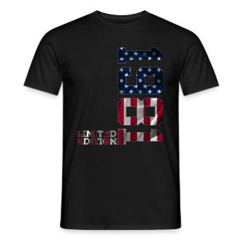 ÉDITION LIMITÉE 1981 USA 45E ANNIVERSAIRE - T-shirt homme - noir - Devant - AI Model Male 178 light (178cm)