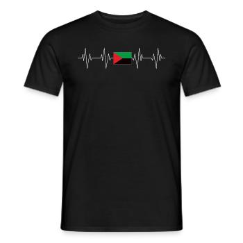Heartbeat Drapeau Martinique - T-shirt homme - noir - Devant - AI Model Male 178 light (178cm)